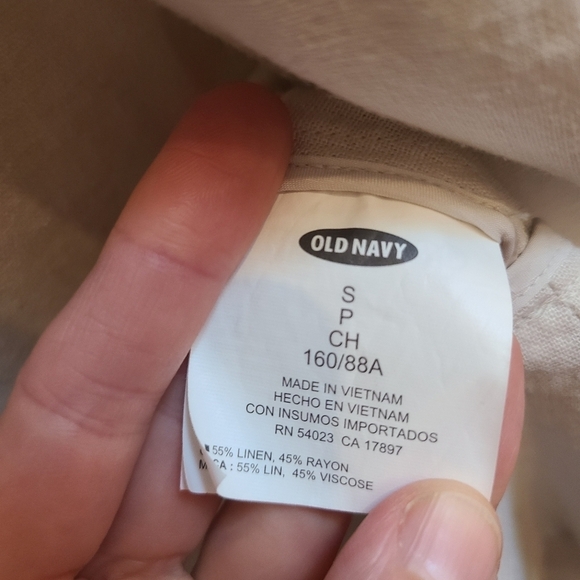 Old Navy - Linen Blend Neutral Blazer - Flax Colour  - Size S - Picture 11 of 11